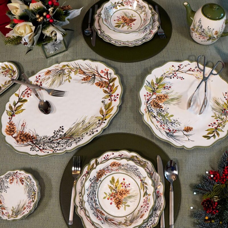 Certified International Winters Forest 2-pc. Platter Set - Image 4