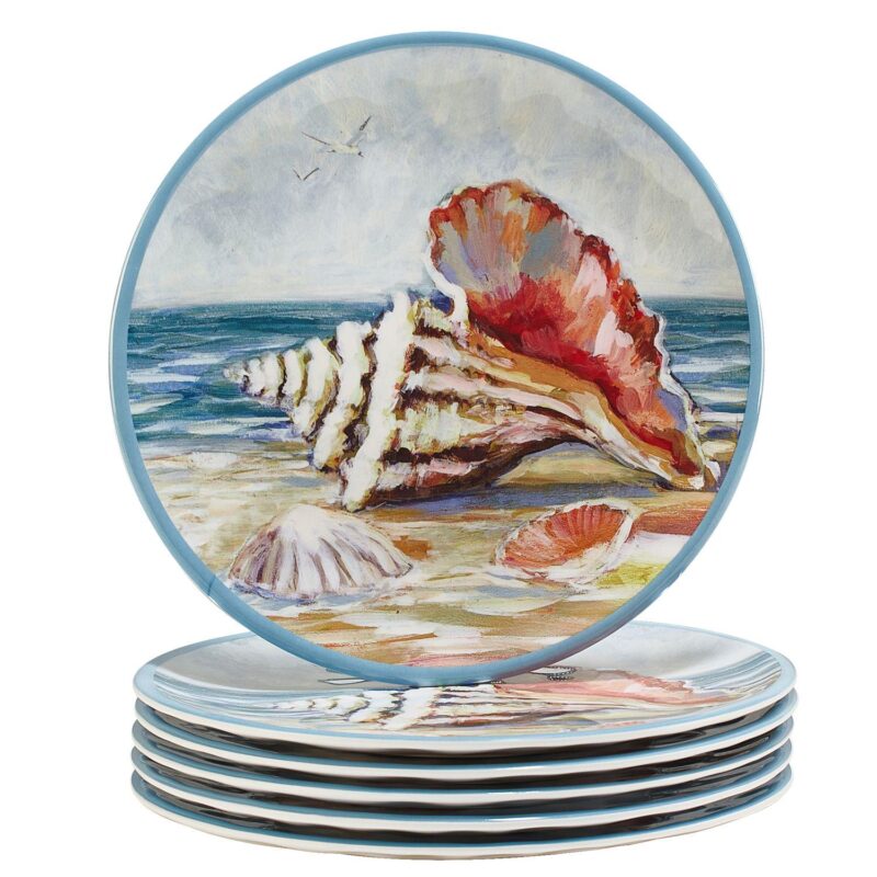 Certified International Seacoast 6-Piece Salad Plate Set