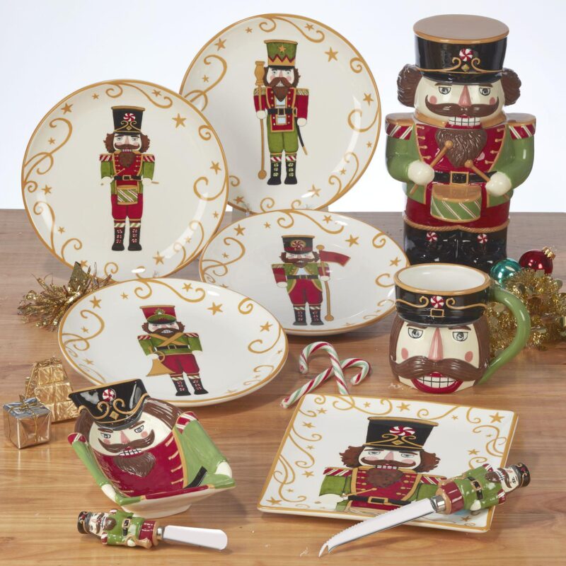 Certified International Holiday Magic Nutcracker 4-pc. Dessert Plate Set - Image 6