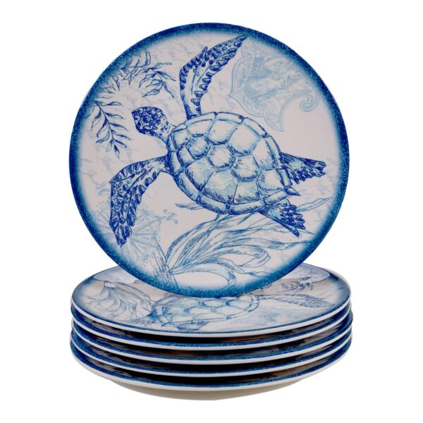 Certified International Oceanic 6-pc. Melamine Salad Plate Set