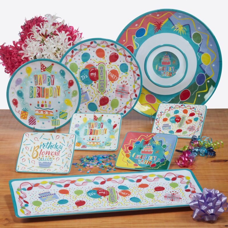 Certified International Lolita Birthday Bash 4-pc. Dessert Plate Set - Image 7