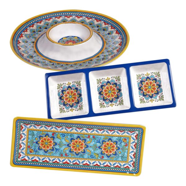 Certified International Portofino 3-pc. Melamine Hostess set