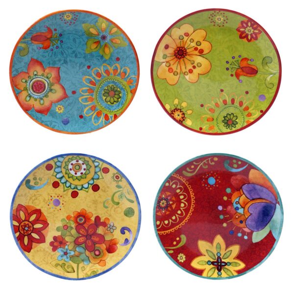 Certified International Tunisian Sunset 4-pc. Salad Plate Set