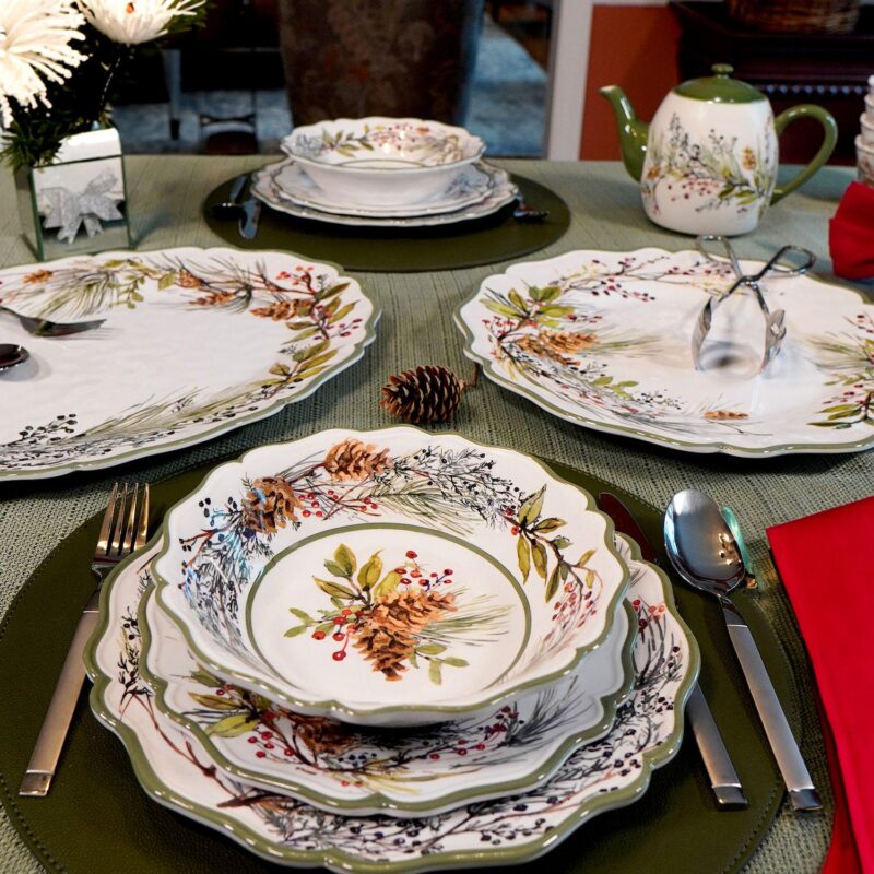 Certified International Winters Forest 2-pc. Platter Set - Image 5