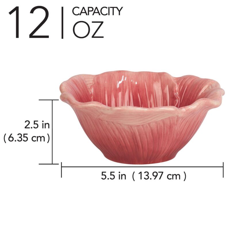Certified International 4-Piece Hummingbird Ice Cream Bowl Set - Image 3
