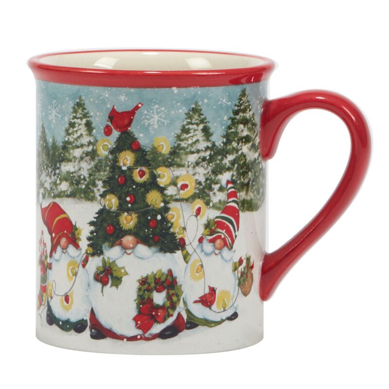 Certified International Set of 4 Christmas Gnome Mugs - Image 3