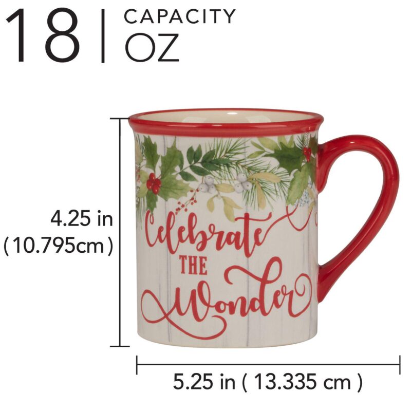 Certified International Winters Green 4 Mugs Set - Image 3