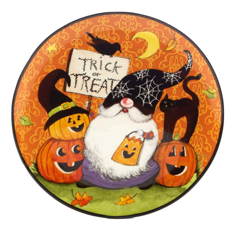 Certified International Halloween Gnomes 4-pc. Dessert Plate Set - Image 3