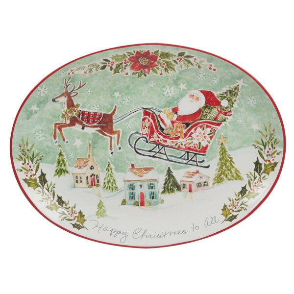 Certified International Joy of Christmas Oval Platter