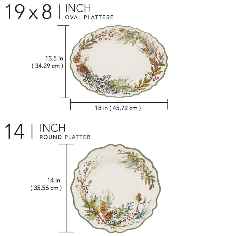 Certified International Winters Forest 2-pc. Platter Set - Image 7