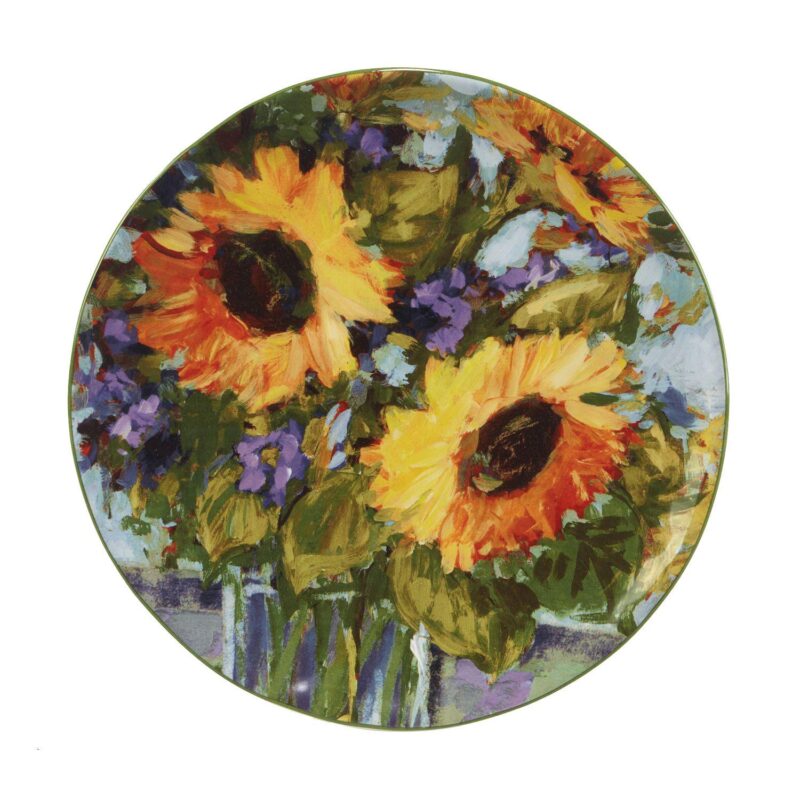 Certified International Sunflower Bouquet 4-pc. Salad Plate Set - Image 4