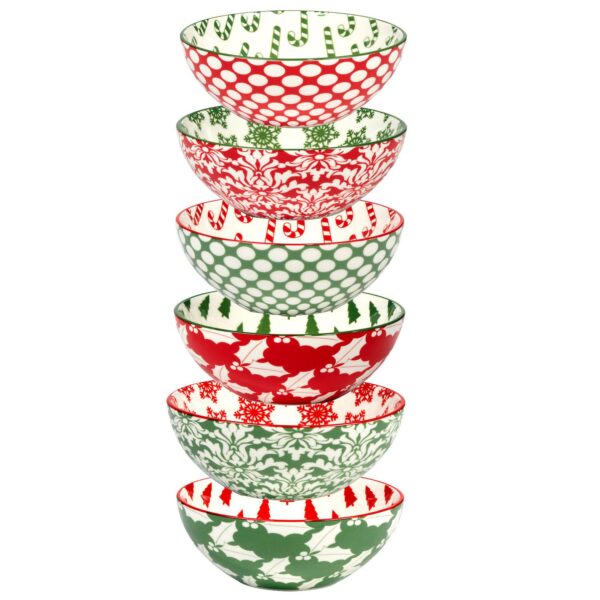 Certified International Set of 6 Winter Medley All Purpose Bowls