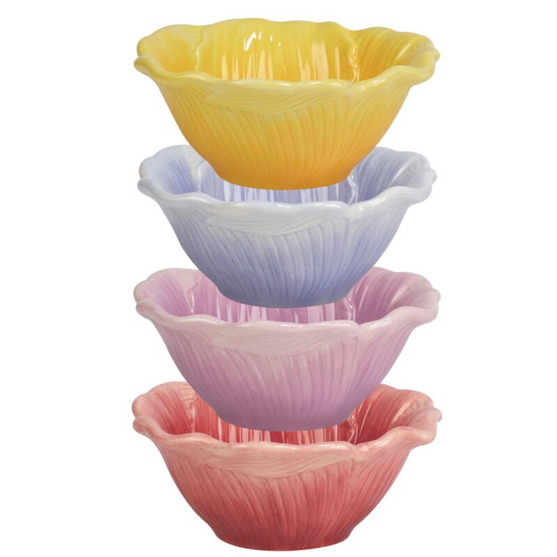 Certified International 4-Piece Hummingbird Ice Cream Bowl Set - Image 2