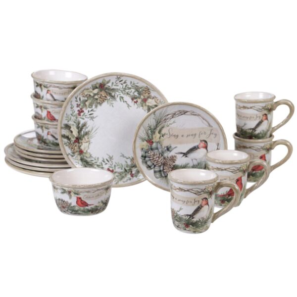 Certified International Holly and Ivy 16-pc. Dinnerware Set