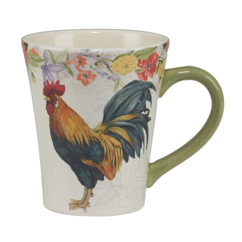 Certified International Floral Rooster 4-pc. Mug Set - Image 2