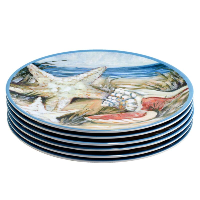 Certified International Seacoast 6-Piece Dinner Plate Set - Image 2