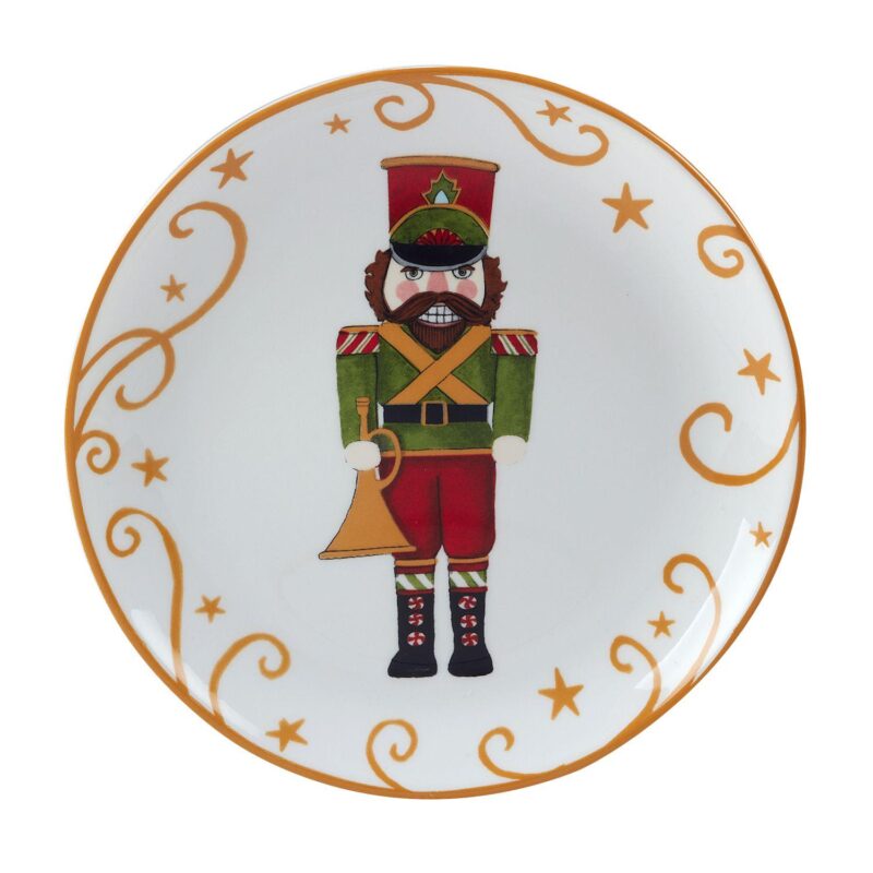 Certified International Holiday Magic Nutcracker 4-pc. Dessert Plate Set - Image 4