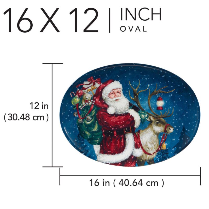Certified International Santa's Secret Oval Platter - Image 3