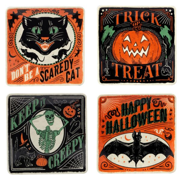 Certified International Scaredy Cat 4-pc. Dessert Plate Set