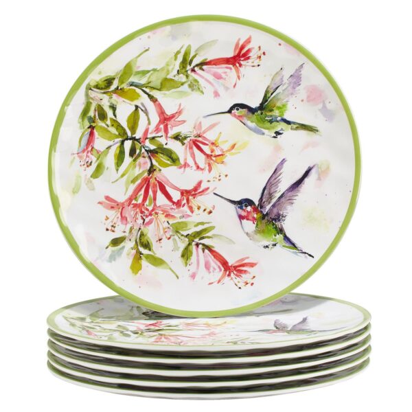 Certified International Hummingbird 6-Piece Dinner Plate Set