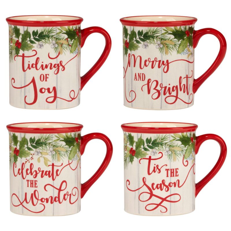 Certified International Winters Green 4 Mugs Set - Image 2