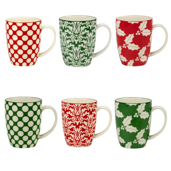 Certified International Set of 6 Winter Medley Mugs