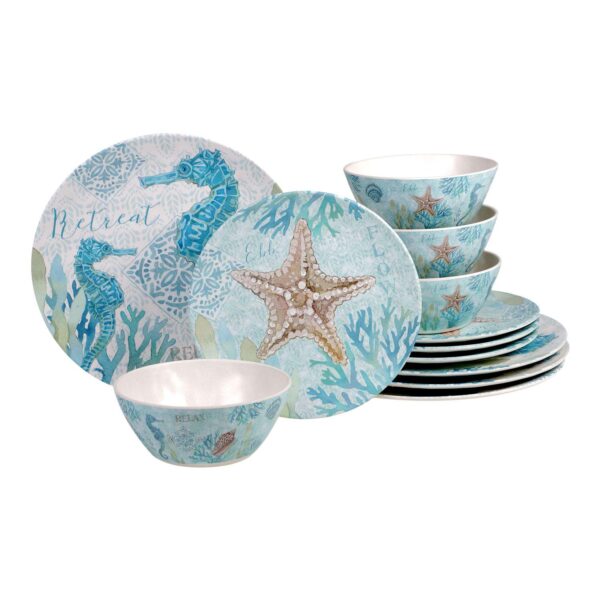 Certified International Beachcomber 12-pc. Melamine Dinnerware Set