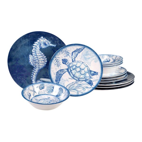 Certified International Oceanic 12-pc. Melamine Dinnerware Set