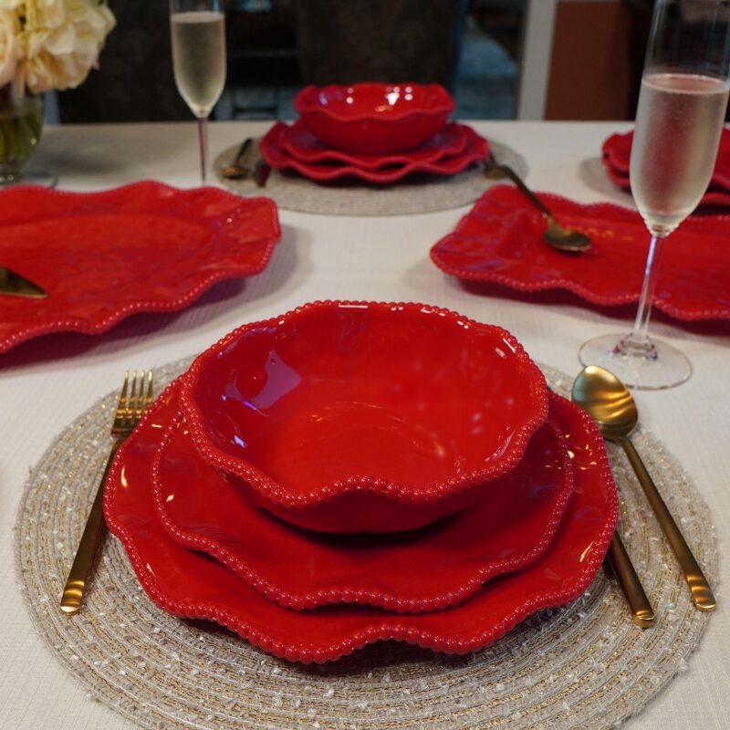 Certified International Perlette Red 12-pc. Dinnerware Set - Image 4