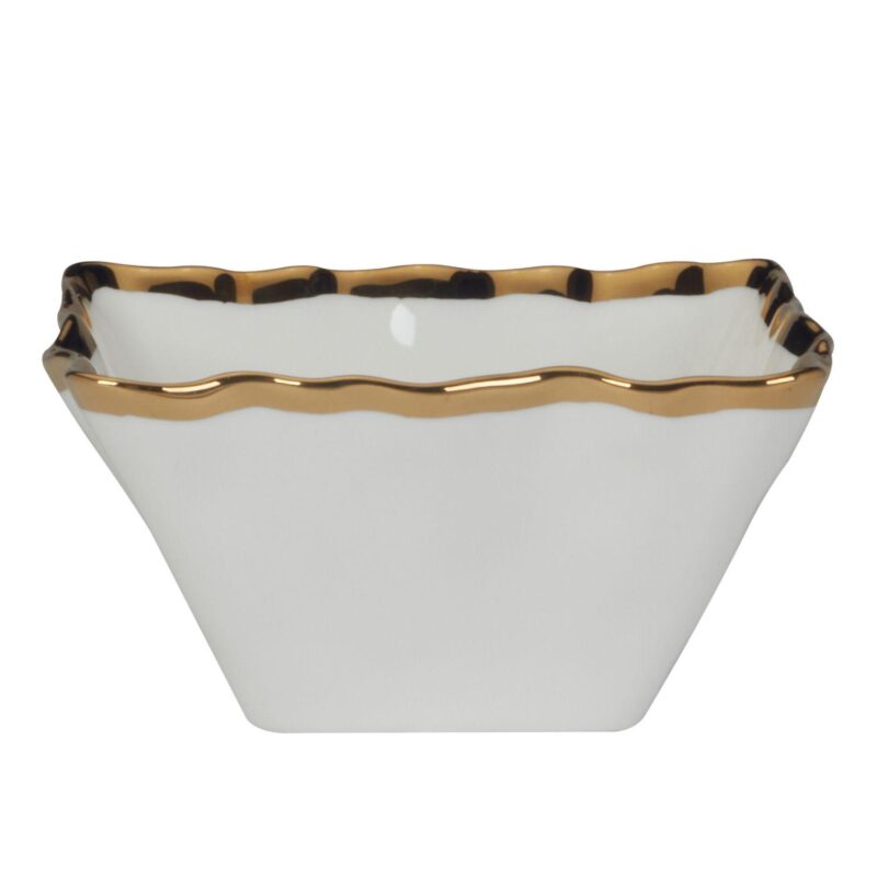 Certified International Regency Gold 4 pc Snack Bowl Set - Image 5