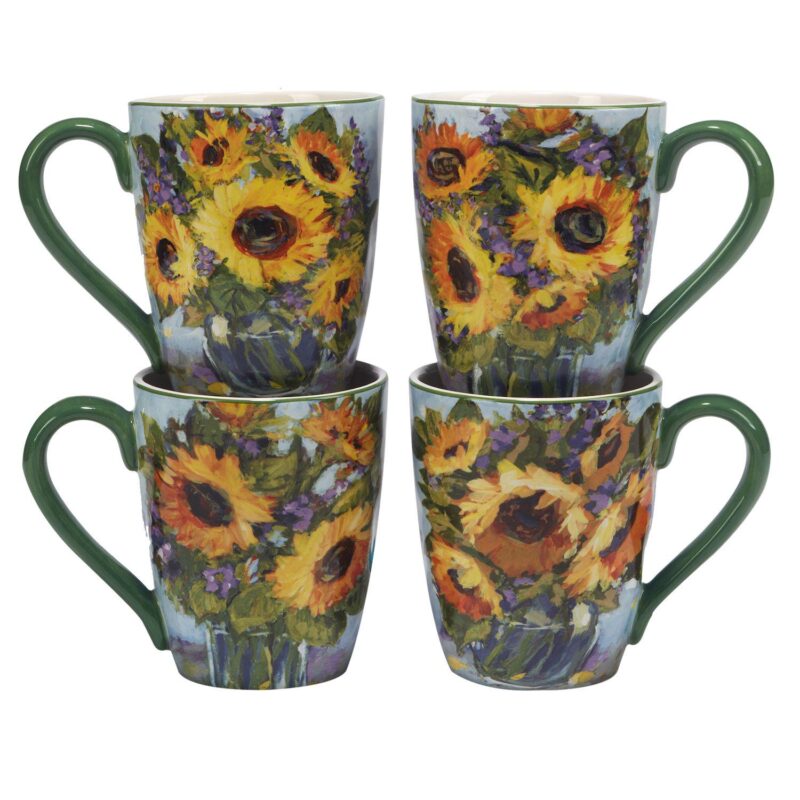 Certified International Sunflower Bouquet 4-pc. Mug Set