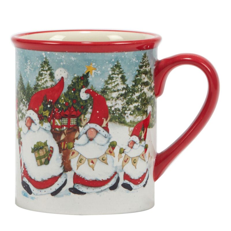 Certified International Set of 4 Christmas Gnome Mugs - Image 4