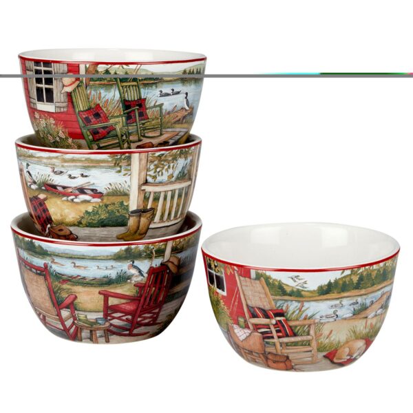 Certified International Lake Retreat 4-pc. Ice Cream Bowl Set