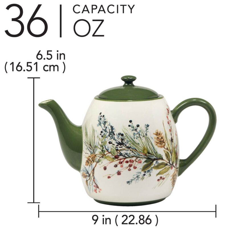 Certified International Winters Forest Teapot - Image 5