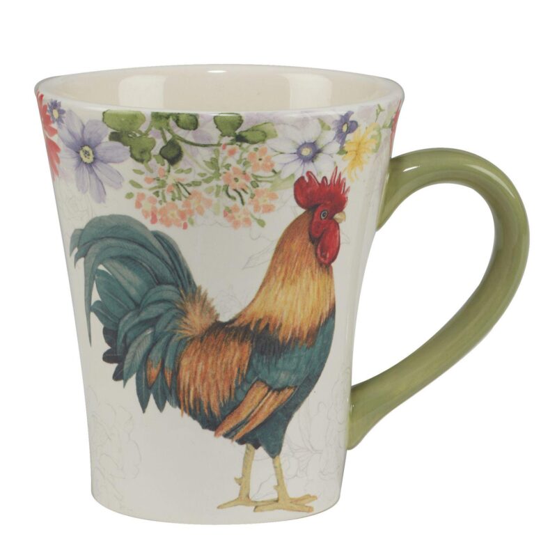 Certified International Floral Rooster 4-pc. Mug Set - Image 4