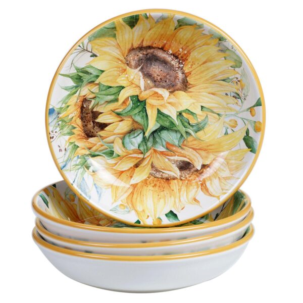 Certified International Sunflower Fields 4-piece Soup Bowl Set