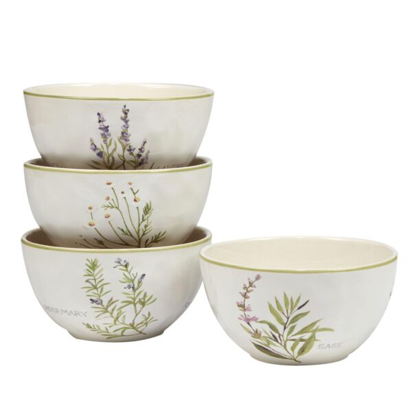 Certified International Fresh Herbs 4-pc. Ice Cream Bowl Set