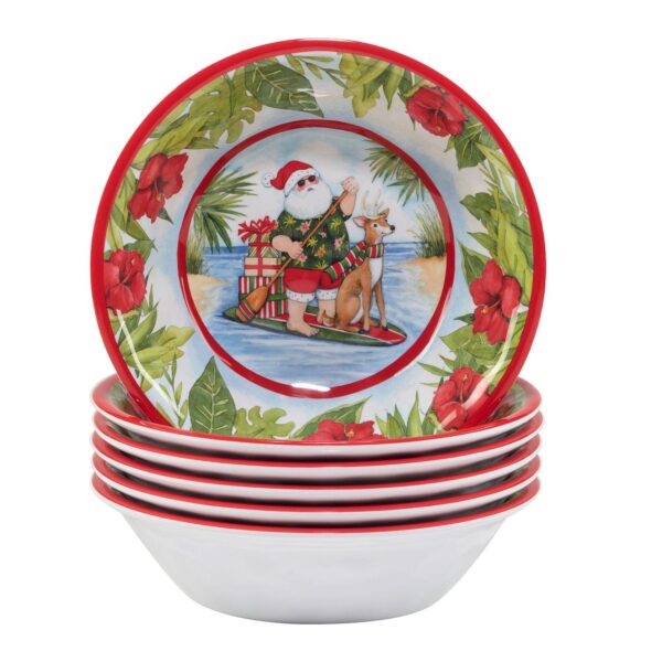 Certified International Set of 6 Santa's Wish All Purpose Bowls