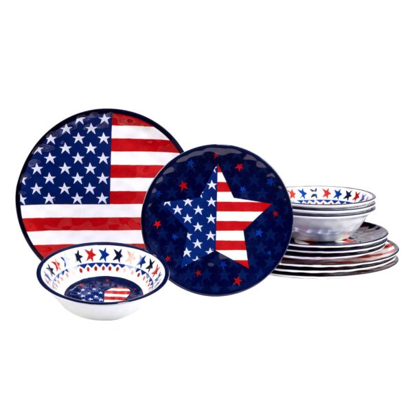 Certified International Stars and Stripes 12-pc. Dinnerware Set