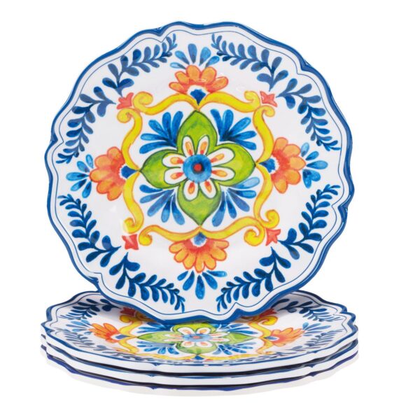 Certified International 4-Piece Flores Salad Plate Set