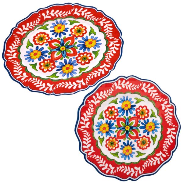 Certified International 2-Piece Flores Platter Set