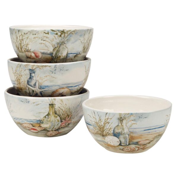 Certified International Coastal Landscape 4-pc. Ice Cream Bowl Set