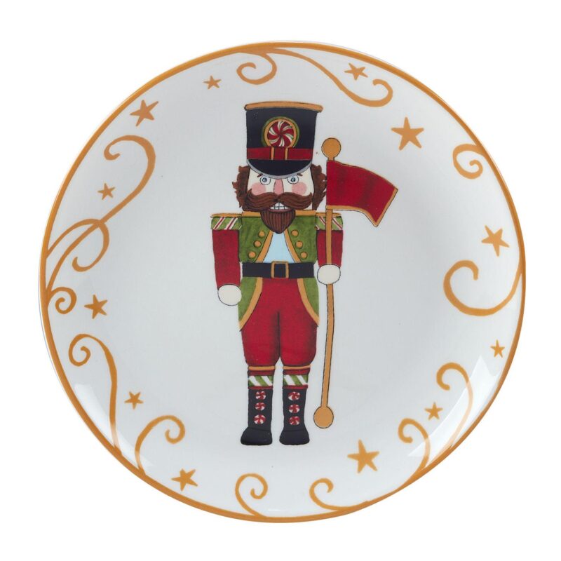 Certified International Holiday Magic Nutcracker 4-pc. Dessert Plate Set - Image 3