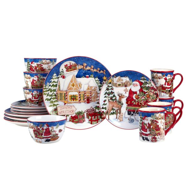 Certified International Santa's Workshop 16-pc. Dinnerware Set