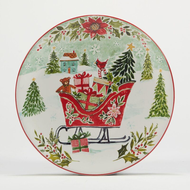 Certified International Set of 4 Joy of Christmas Dessert Plates - Image 5