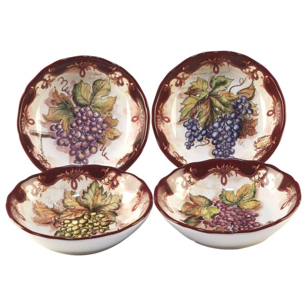 Certified International Vintners Journal 4-pc. Soup/Pasta Bowl Set