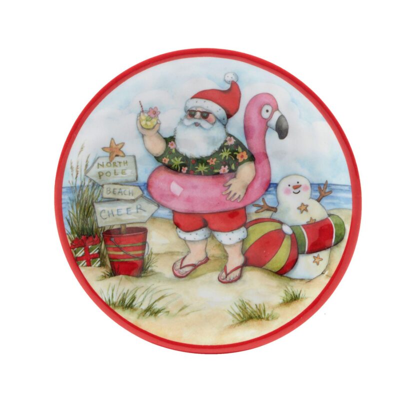 Certified International Set of 12 Santa's Wish Canape Plates - Image 2