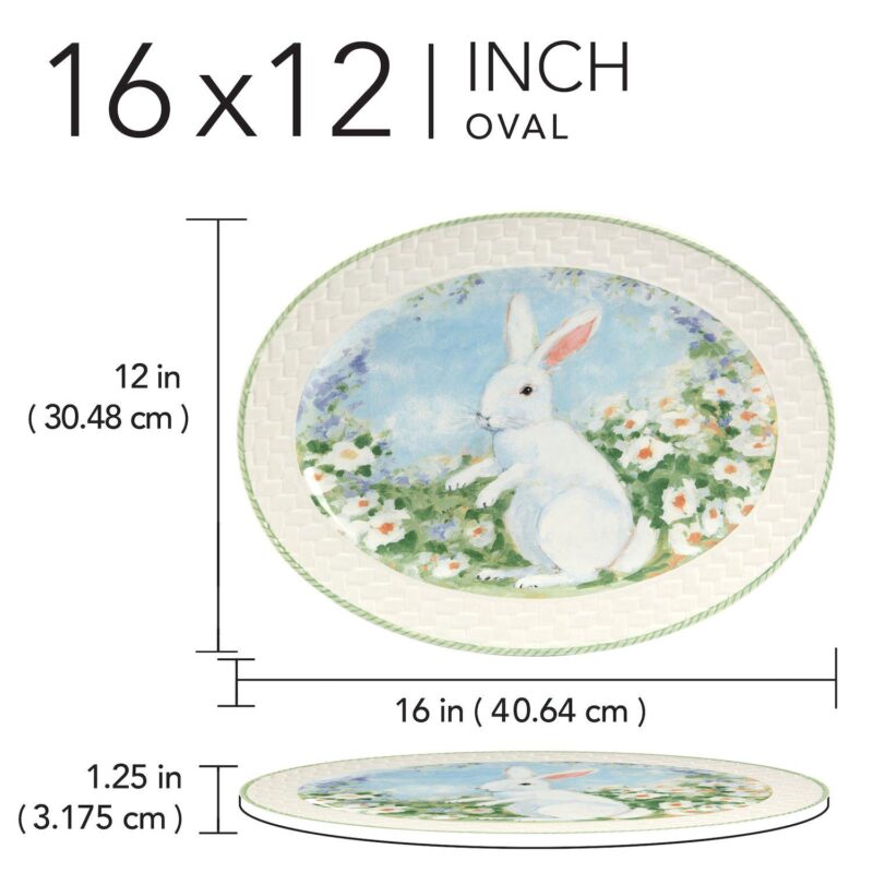 Certified International Easter Morning Oval Platter - Image 4