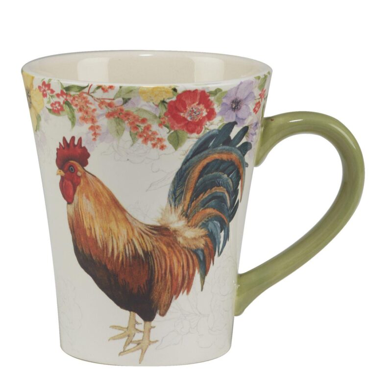 Certified International Floral Rooster 4-pc. Mug Set - Image 5