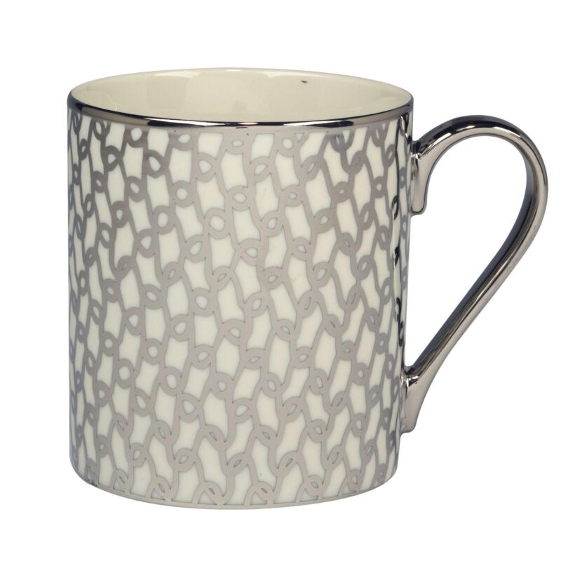 Certified International Set of 6 Mosaic Silver Plated Can Mugs - Image 4